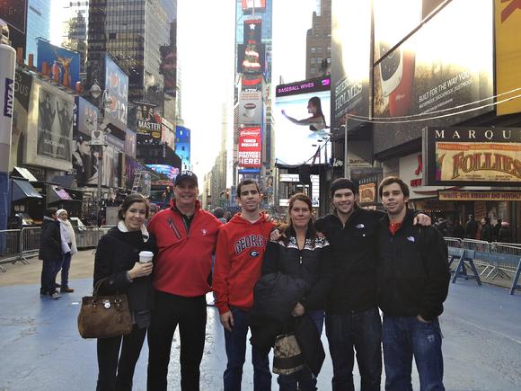 Tracy and Julie Callahan and family Times Square New York City